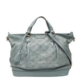 Louis Vuitton Monogram Mahina Stella PM Handbag/Shoulder Bag, 2-Way, M93176, Blue Ciel Leather,