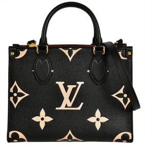 Louis Vuitton On the Go PM Handbag Monogram Empreinte M45659 Black