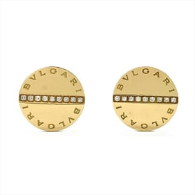 BVLGARI Cufflinks 18KYG 16.9g Diamond Yellow Gold Men's