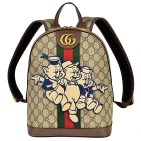 Gucci Three Little Pigs Backpack GG Supreme Canvas 552884