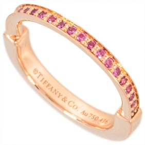 Tiffany & Co. Rock Small Ring Pink Sapphire Approx. Size 11 18KPG 4.2g Gold