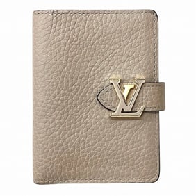 Louis Vuitton Taurillon LV Vertical Compact Wallet M82198 Bifold for Women