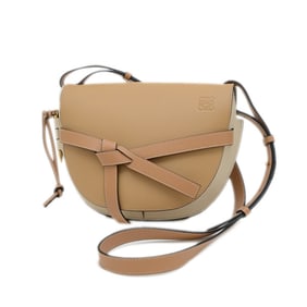 Loewe Gate Small Shoulder Bag in Leather, Mink and Light Oat