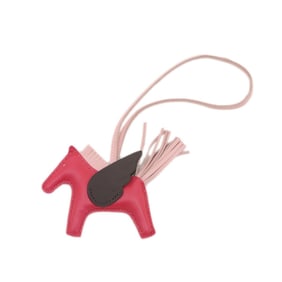 Hermes Hermès Rodeo Pegasus PM Bag Charm, Raspberry Sakura Rouge Serie, Z Stamp