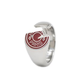 Hermes Hermès Carrousel Ring in Silver and Red #T60