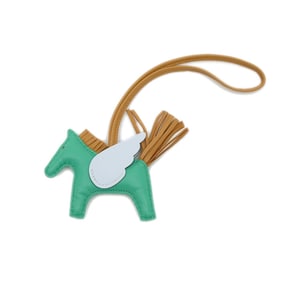 Hermes Hermès Rodeo Pegasus PM Bag Charm, Mint, Blue Brume, Sesame, Z Stamp