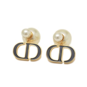 Christian Dior Dior Tribal Earrings, Metal, Resin Pearl, Gold Hardware, E3366WOMRS