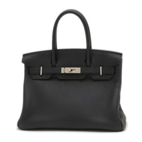 Hermes Hermès Birkin 30 Handbag Togo Black Silver Hardware C Stamp