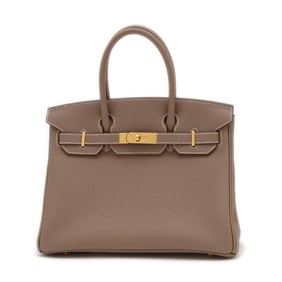 Hermes Hermès Birkin 30 Handbag, Togo Etoupe, Gold Hardware, K Stamp