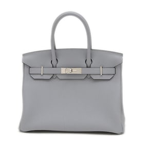 Hermes Hermès Birkin 30 Handbag, Togo, Green Pantan, Silver Hardware, K Stamp