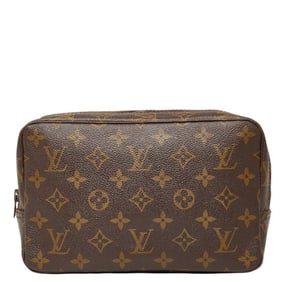 Louis Vuitton Monogram Truss Toilette 23 Second Bag/Clutch Bag M47524 Brown Leather Women's LOUIS