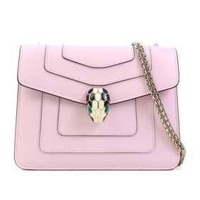 BVLGARI Serpenti Forever Leather Shoulder Bag, Pink, Women's, 90194a