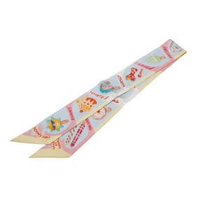 Hermes Hermès Twilly Funny Ice Cream Scarf, Multicolor, Women's