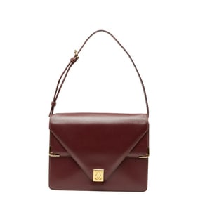 Cartier Must Line One-Shoulder Bag Wine Red Bordeaux Leather Women's CARTIER