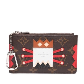 Louis Vuitton Monogu Pochette Clé and Rival Mask Coin Case Key M60213 Brown, White, Multicolored