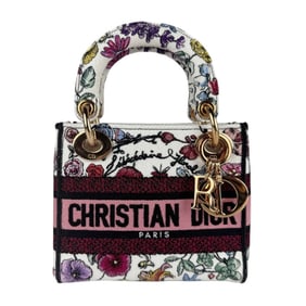 Christian Dior Lady Delight Mini Canvas Multicolor Handbag Shoulder Bag for Women z7171