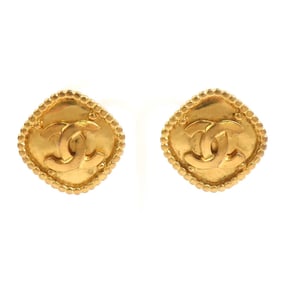 CHANEL Coco Mark Metal Gold Earrings for Women e60981i