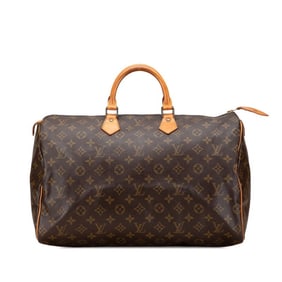 Louis Vuitton Monogram Speedy 40 Handbag/Boston Bag/Travel Bag M41522 Brown Leather Women's LOUIS