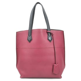 FENDI All-in Leather Tote Bag, Bordeaux and Black, Women's, 8BH262-P07, e60971a