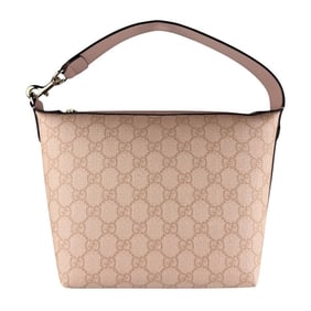 Gucci GG Supreme Canvas Handbag in Pink Beige and Gold, Women's, 795170 z7181