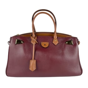 Louis Vuitton Handbag/Shoulder Bag All Set MM Leather Burgundy Brown Gold M57204 z7161
