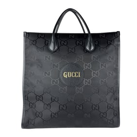 Gucci Off-the-Grit Nylon and Leather Shoulder Bag in Black (Men's) 630355 z7221