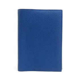 Hermes Hermès Leather Notebook Cover, Blue and Silver, Men's Women's, e60979a