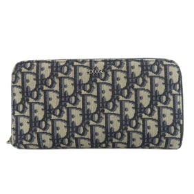 Christian Dior Long Zip Wallet, Oblique Trotter Pattern, Canvas, Women's, CHRISTIAN DIOR