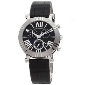 Tiffany & Co. Z1301.32.11A10A71A Atlas Chronograph Watch, Stainless Steel/Leather, Men's