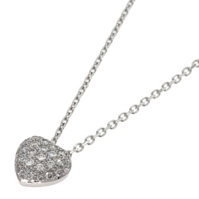 Cartier Heart Pavé Diamond Necklace in 18K White Gold for Women