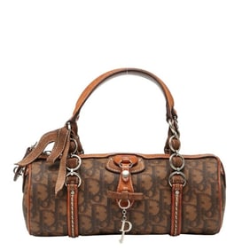Christian Dior Dior Trotter Romantic Handbag in Brown Leather for Women