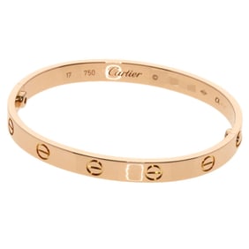 Cartier Love Bracelet (No Driver) #17 in 18K Pink Gold for Women