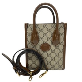 GUCCI Interlocking G Mini Tote 671623, Women's Handbag, 2-Way Shoulder Bag, GG Supreme