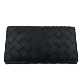 BOTTEGA VENETA Intrecciato Long Wallet 749436VCPQ51005 Leather Men's Billfold Black