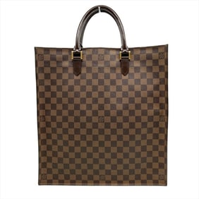 Louis Vuitton Sac Plat Handbag Damier Ebene N51140 Brown MI0034 Women's