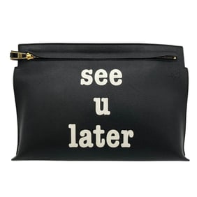 LOEWE Anagram see u later clutch bag black ladies