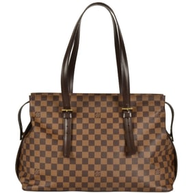 Louis Vuitton Chelsea Tote Bag Damier Ebene N51119 Brown