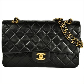 CHANEL Matelasse 25 Shoulder Bag Lambskin A01112 Black 7-digit 3rd series Women's