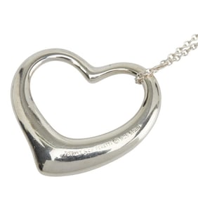 Tiffany & Co. Open Heart Necklace in 925 Sterling Silver for Women.