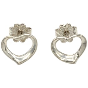 Tiffany & Co. Heart Earrings SV925 1.1g Silver Elsa Peretti