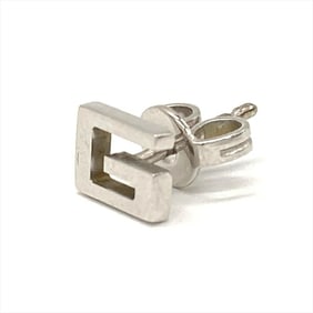 Gucci G Earrings 18KWG 0.7g Silver Single Ear Unisex