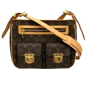 Louis Vuitton Hudson GM Shoulder Bag Monogram Canvas M40045 Brown VI1005 Women's