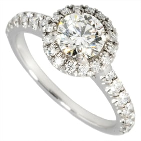 Cartier Destine Solitaire Ring Diamond 0.55ct #48 Pt950 3.8g Women's