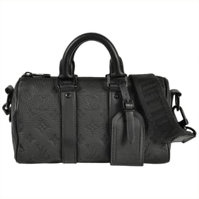 Louis Vuitton Keepall Bandouliere 25 M20900 Noir Black Monogram Taurillon Leather