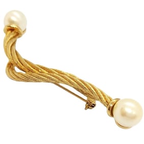 Christian Dior Fake Pearl 2P Brooch