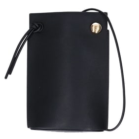 LOEWE Classic Calfskin Pebble Dice Pocket Pouch Shoulder Bag in Black for Women