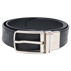 LOUIS VUITTON M9674 Santur Boston Damier Infini Belt 95 38 Black Silver Men's