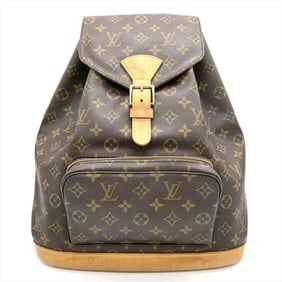 Louis Vuitton Montsouris Backpack Monogram Canvas M51135 Brown MI1000 Women's