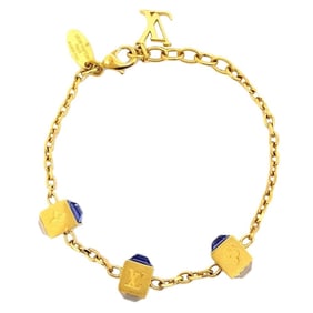 Louis Vuitton Braless Gambling Bracelet M65209 Gold LE0185 Rhinestone Dice