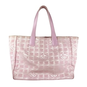 CHANEL New Travel Line Nylon Canvas Handbag, Pink, Women's, z7226